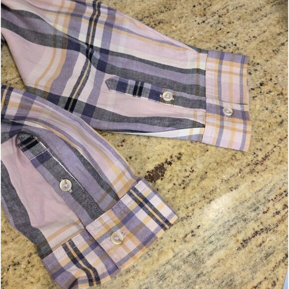 Croft & Barrow Plaid Flannel Shirt Plus Sz 2X Purple Pink Long Sleeve Cotton - Picture 12 of 14